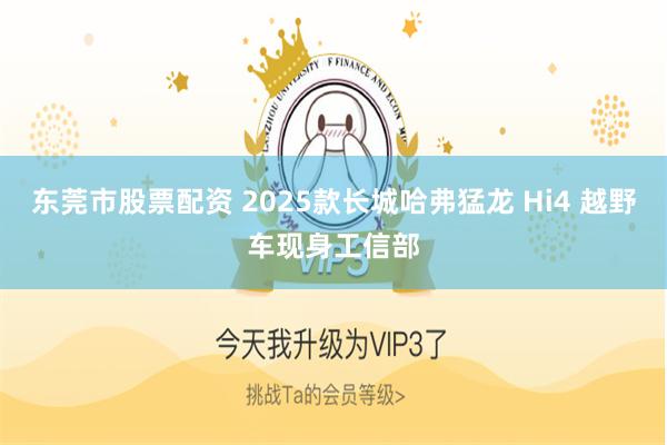 东莞市股票配资 2025款长城哈弗猛龙 Hi4 越野车现身工信部