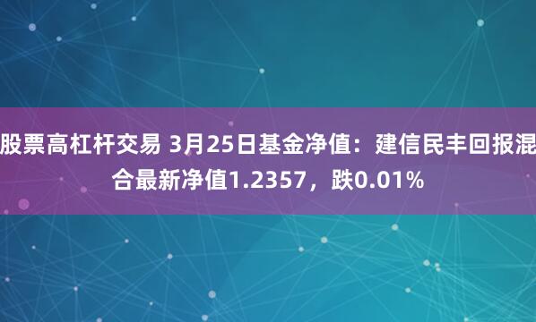 股票高杠杆交易 3月25日基金净值：建信民丰回报混合最新净值1.2357，跌0.01%