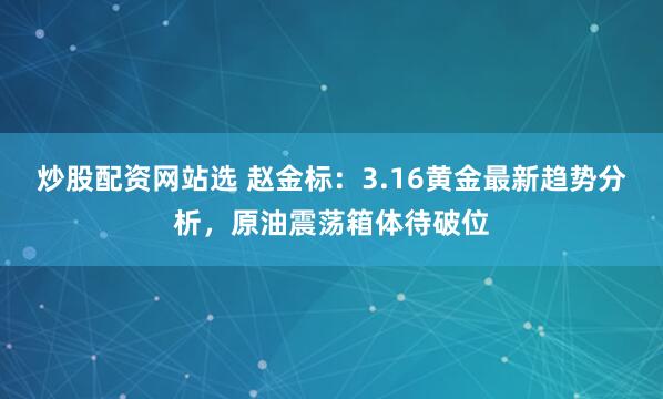 炒股配资网站选 赵金标：3.16黄金最新趋势分析，原油震荡箱体待破位