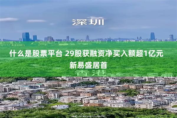 什么是股票平台 29股获融资净买入额超1亿元  新易盛居首